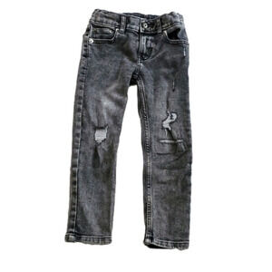 Boys Black Distressed Skinny Jeans